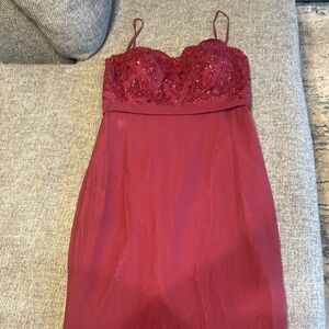 Bridesmaid Dress- Size 12- Maroon- Floor Length